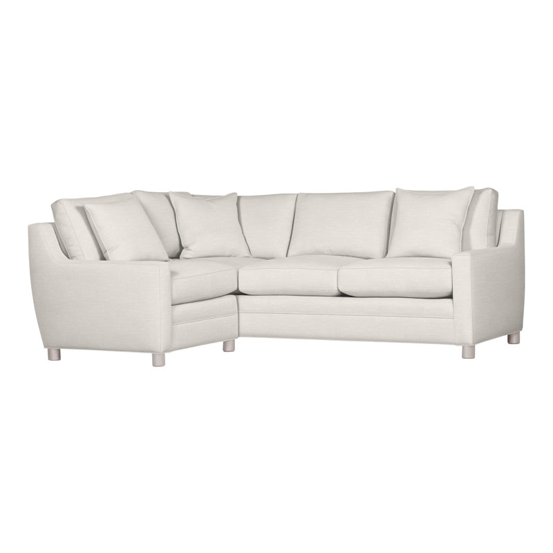 American Bungalow 2-Piece Fairgrove Sectional, Nadia Parchment, Dove Gray