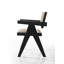 Ensemble de chaises et console à accoudoirs en ébène 3 pièces l 21 po Jasper