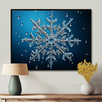 Décoration de flocon de neige bleu II - paysage d'hiver