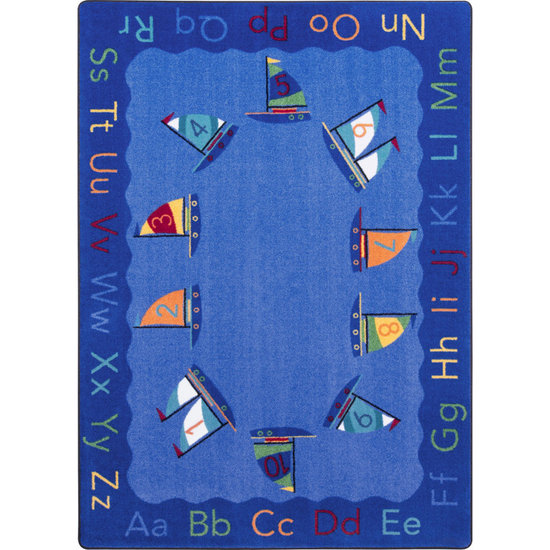 Educational Smooth Sailing Area Rug, Rectangle 5'4" x 7'8"