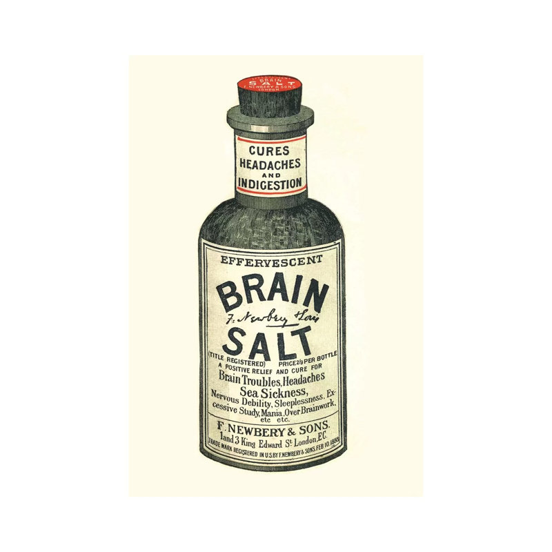 1890s Brain Salt Magazine - Print on Canvas, Wrapped Canvas, 20.32 cm H x 30.48 cm W