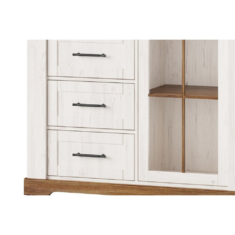 COUNTRY 1-Door 3-Drawer Display Cabinet