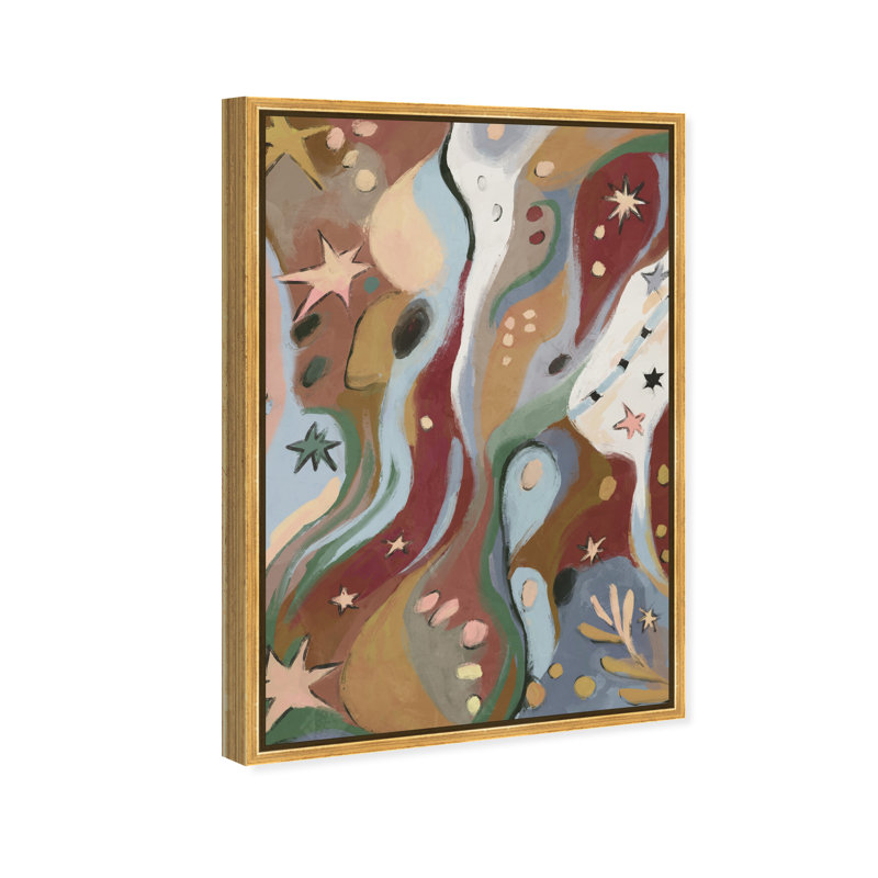 Modern Folk II Print by Oliver Gal, 55"H x 37"W, Gold Floater Frame