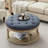 Cristan 33" W Upholstered Round Storage Ottoman-184983134