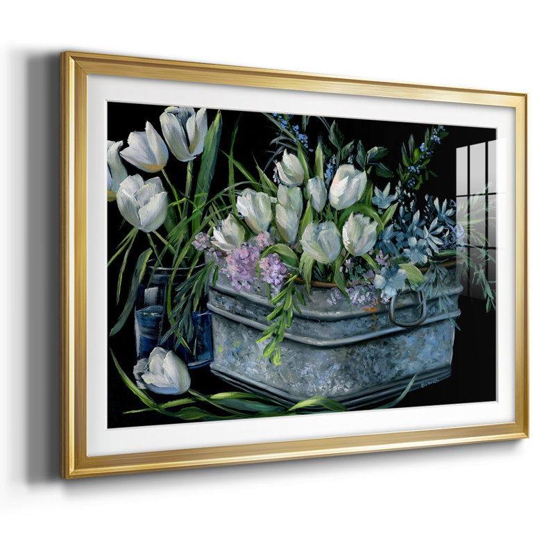 Tulipes sauvages, H 27 po x l 39 po x P 1,5 po, Or