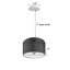 Abat-jour tambour en lin blanc avec diffuseur l 16 po avec cordon noir-140943305-140943311-155984702
