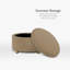 Repose-pieds de rangement rembourré 28 po Caseville-243172309