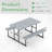 Picnic Table Bench Set For 2-4 People Outdoor Rectangular Camping Dining Table-80403543