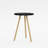 Intergo Round Side Table, Single Nesting Coffee Table With Wooden Legs, Modern Round Wood Table For Living Room (Black)