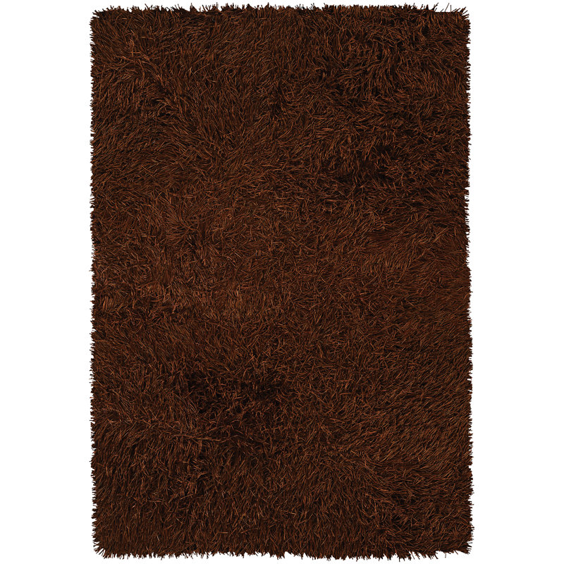 Poligan Hand Loomed Area Rug in Brown, Rectangle 5' x 7'6"