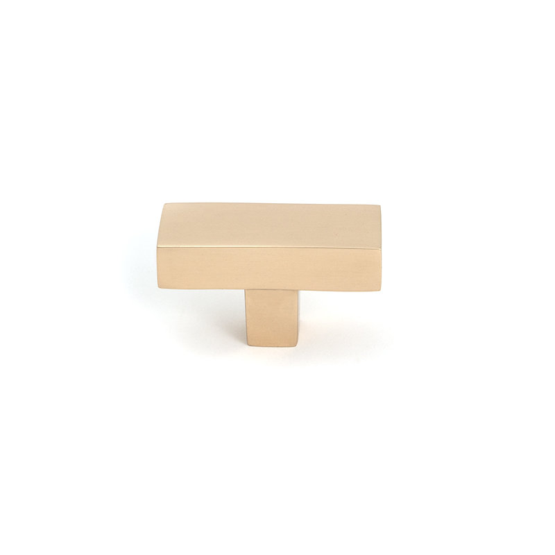 Albers Rectangular knob, Polished Bronze