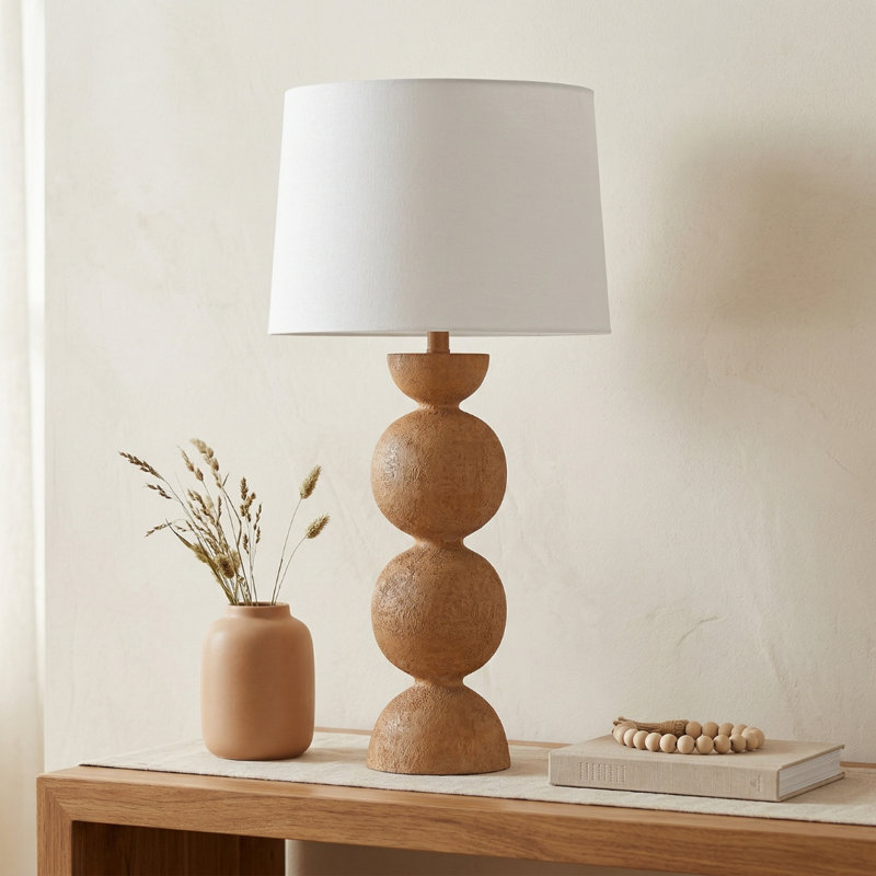 Lampe de table Fernley de 31 po en résine, ensemble de 2