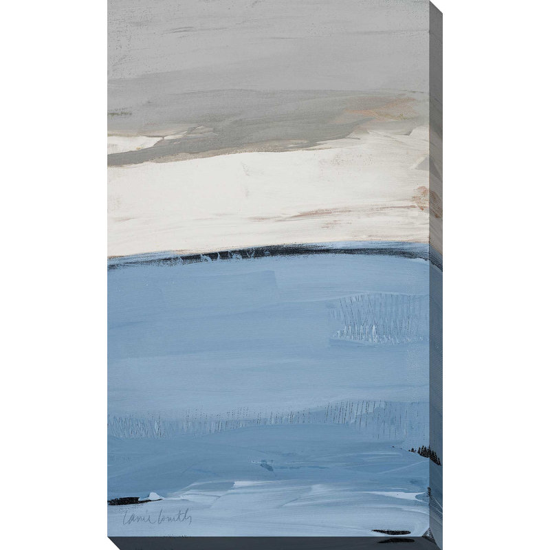 " Blue Flatlands I " Painting Print, 40" H x 18" W x 1" D