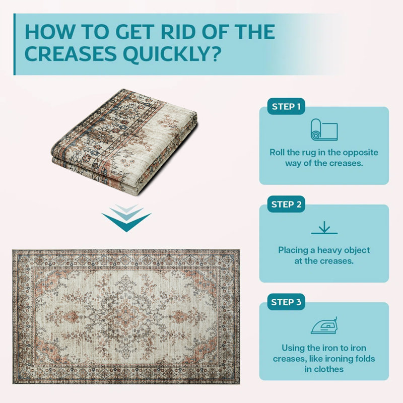 Vintage Look Shag Area Rug, Rectangle 160 x 230 cm