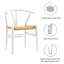 Chaise d'appoint en bois massif Rutland-1716727357