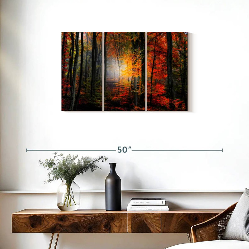 Forêt brumeuse d'Alvord en automne, H 20 po x l 33 po