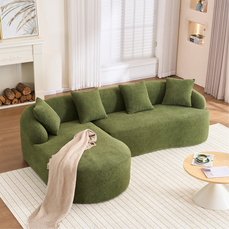 Canapé à compression en chenille, Vert