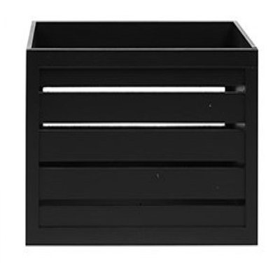 Caisse en bois noire
