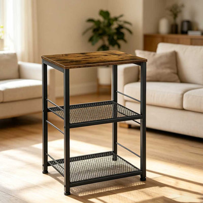 Table de rangement en métal avec roulettes pour le salon, la chambre à coucher et le bureau
