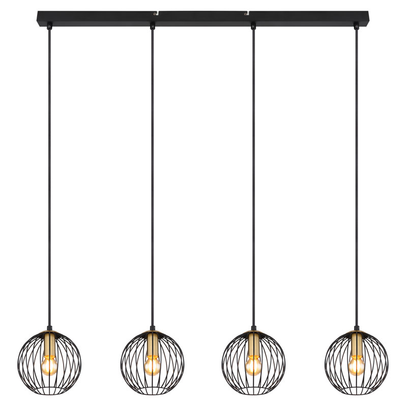 Macksville 4 - Light Black Kitchen Island Pendant