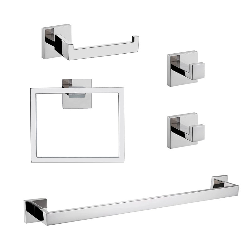 5 - Piece Bathroom Hardware Set, Chrome