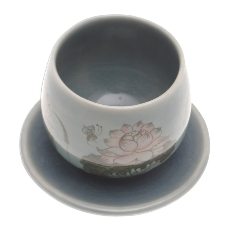 Tasse et soucoupe en céramique Naad, Noir