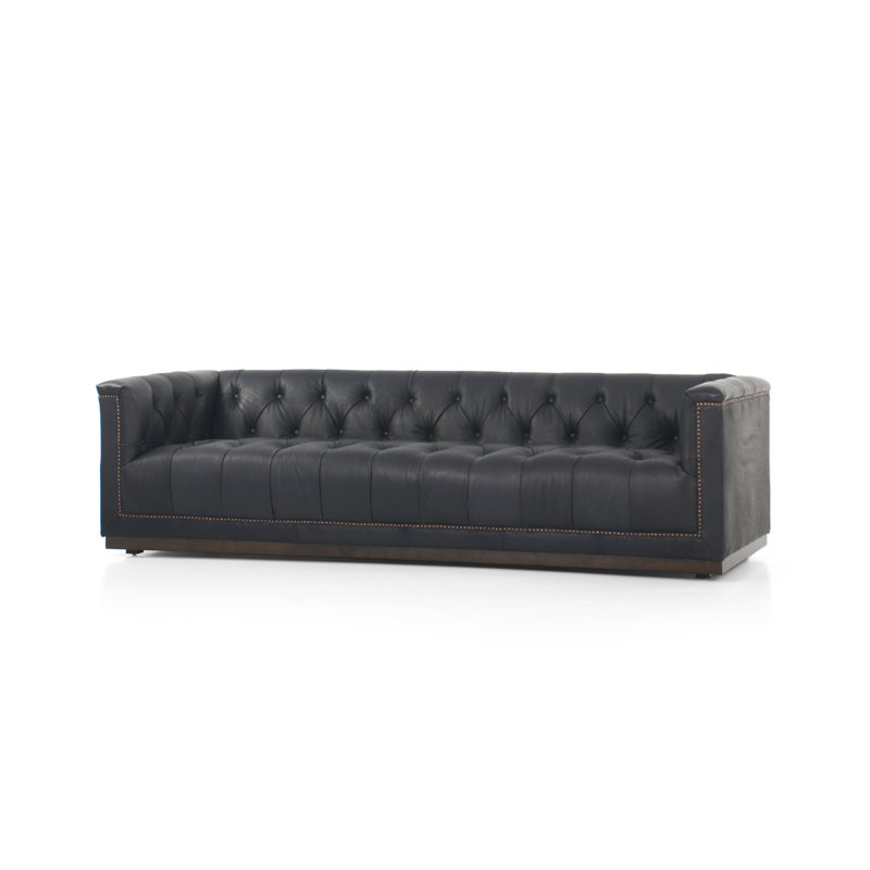 Maxx Sofa, Heirloom Black Genuine Leather