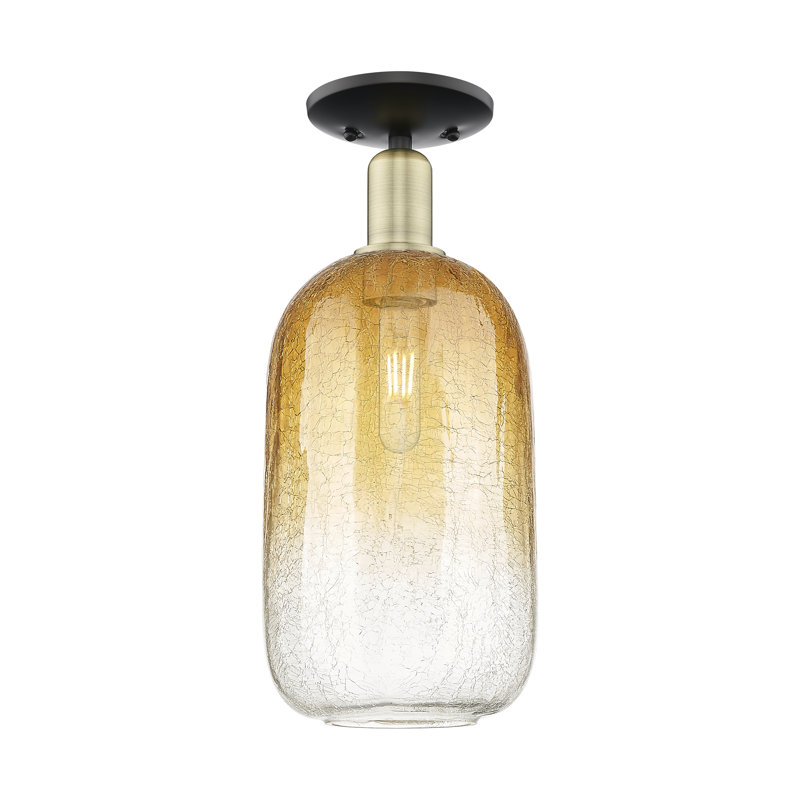 Lomax - laiton antique noir - semi-encastré, Clear Yellow/Oil Rubbed Bronze
