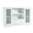 White 51" Sideboard Cabinet With 2 Glass Doors And Open Shelves, Stylish Storage For Bedroom Multi-Functional Drawers, Adjustable Ideal Kitchen Study