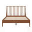 Lit plateforme en bois de bambou massif avec tête de lit haute de style moderne Mid-Century, sans sommier tapissier-418477412-418477413