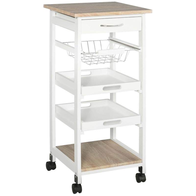 Mobile Kitchen Cart, Rolling Kitchen Island With Storage