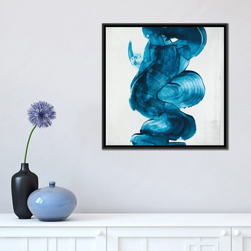 « outside i », impression sur toile, H 18 po x l 18 po x P 1,5 po, Toile avec cadre noir, Pas de tapis