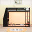 Lit superposé en bois avec bureau, chargement USB, DEL et tablettes-593723836-593723838