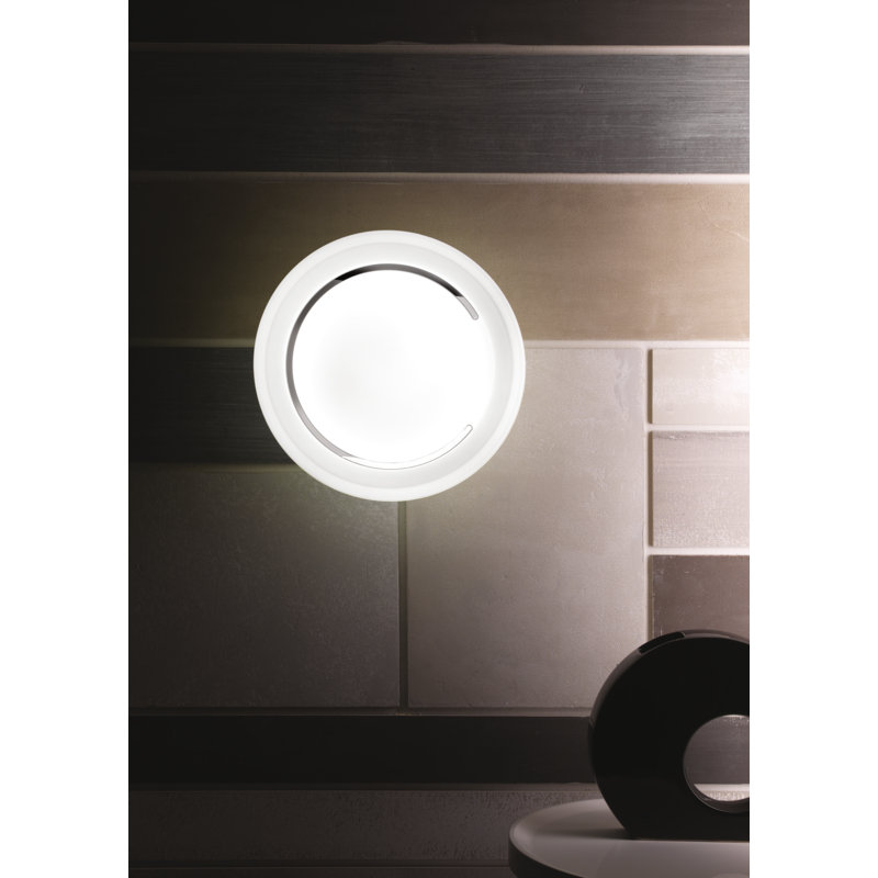 Ceiling light 1-light Messer, Chrome/White, 3 x LED 24W 2160 lm 3000 K (included)