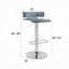 Tabouret de bar à hauteur ajustable avec siège pivotant en acrylique et finition chromée moderne et moderne 1 pièce-1811319323