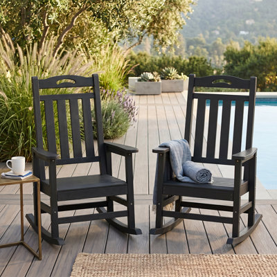 Chaises berçantes d'extérieur en PEHD résistantes aux intempéries Adirondack