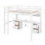 Lit mezzanine avec bureau, armoires, tiroirs et plateau de chevet, station de charge-669463357