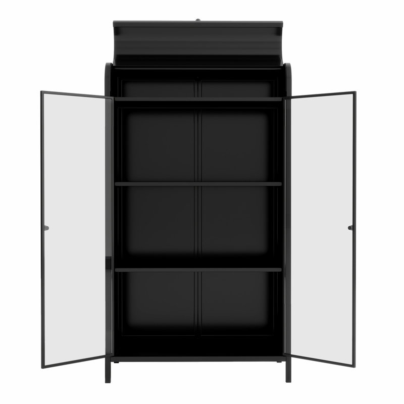 4-Tier Display Cabinet with Open Shelves