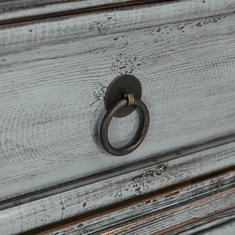 Armoire sauge rétro à 4 tiroirs Libbit