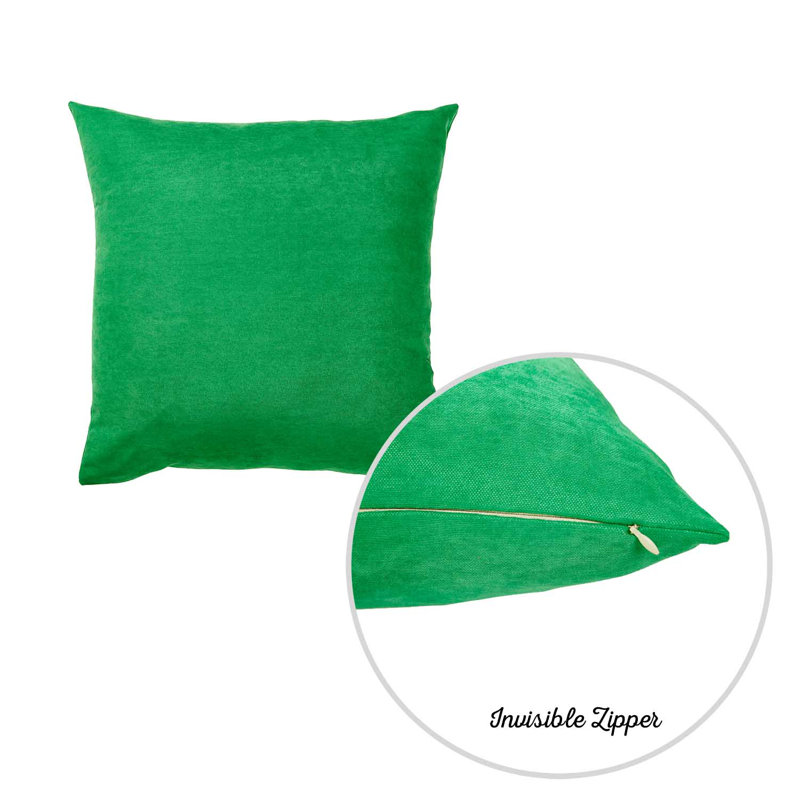 Sky Blue Polyester Square Pillow Covers, 22" x 22", Set of 2