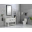 L 24 po x l 19 po avec lavabo blanc / lavabo à tablier frontal