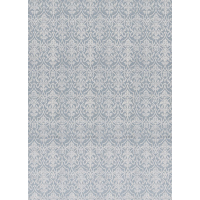 Ikat Area Rug in Light Blue