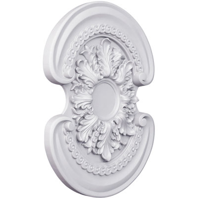 Médaillon de plafond Endurathane Maddox, DE 19 1/4 po x P 14 3/8 po x P 1 3/8 po, apprêté en usine