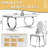 Modern Dining Room Set, Faux Marble Tabletop Kitchen Dining Table Set With Upholstered Chairs-1059450284-1054748044-1054745194