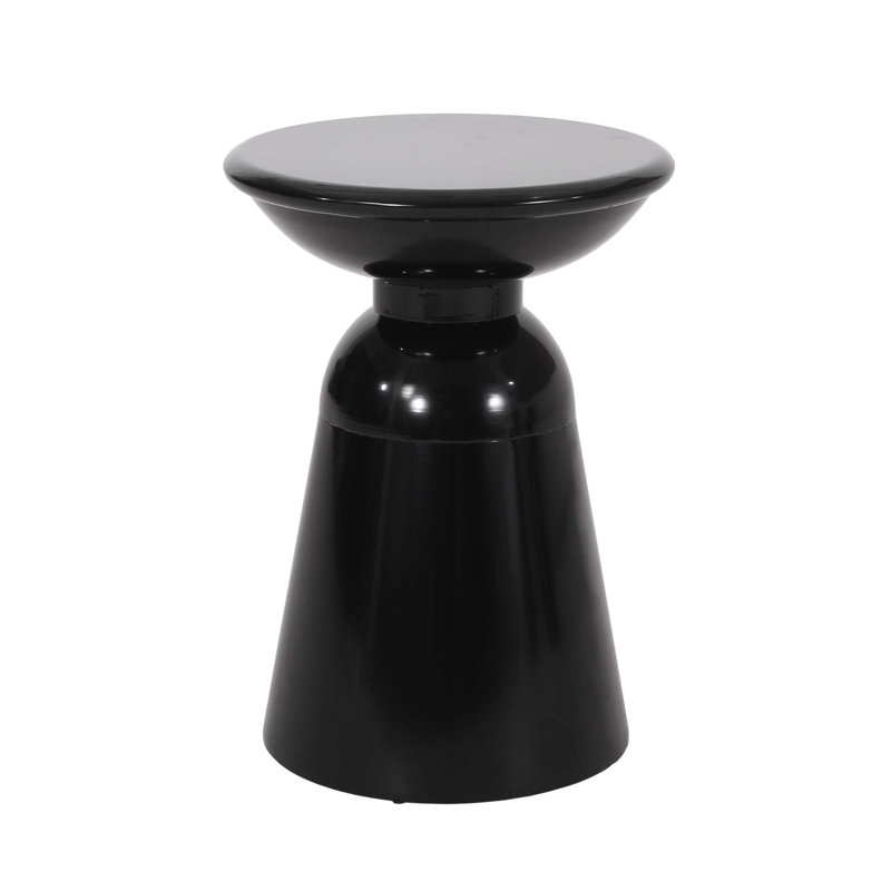 Table d'appoint d'extérieur en métal - Grand, Noir