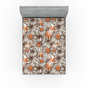 Vermillon pâle, sépia foncé / floral