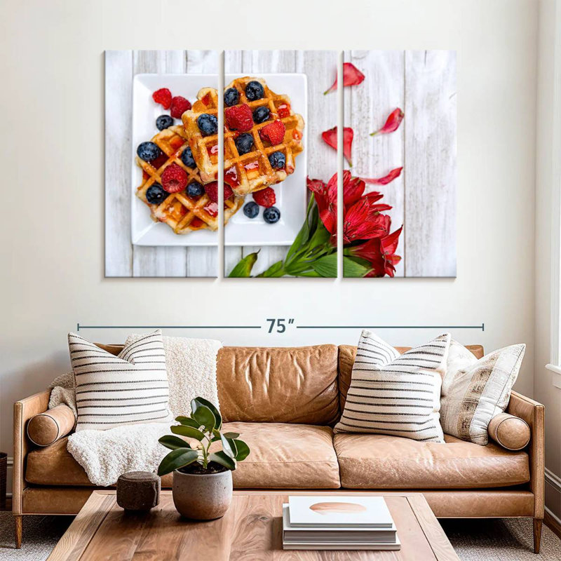 Yarlin Berry Waffles, 42" H x 65" W