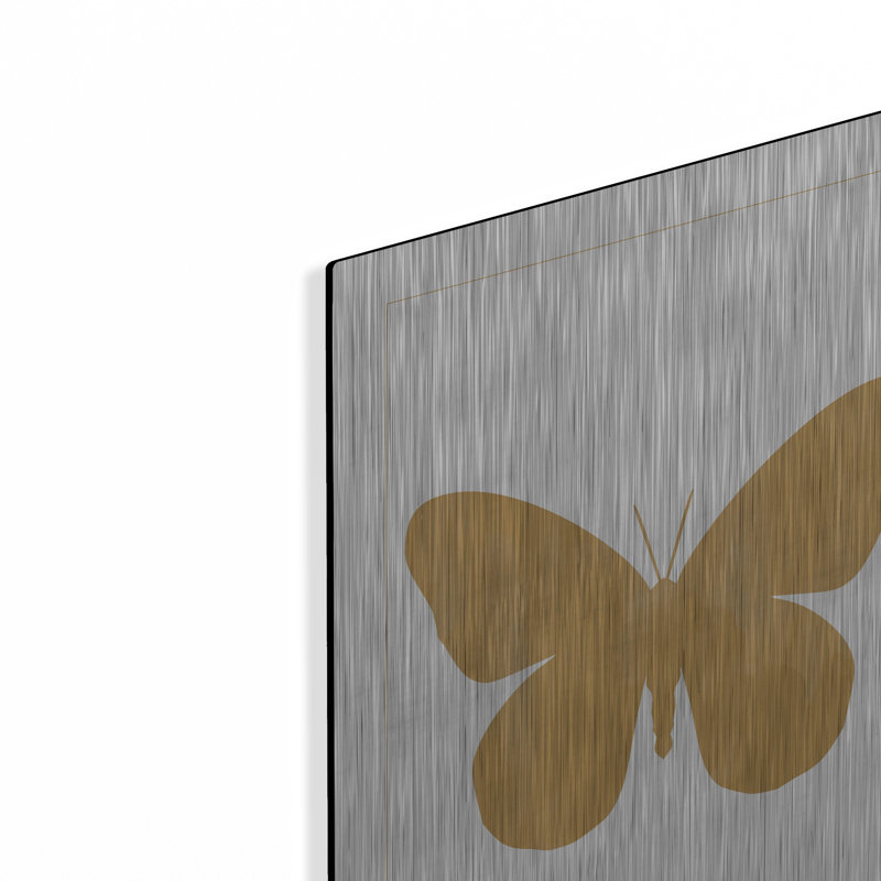 «Gold Butterfly» par Erin Clark, art mural en métal, H 16 po x l 12 po