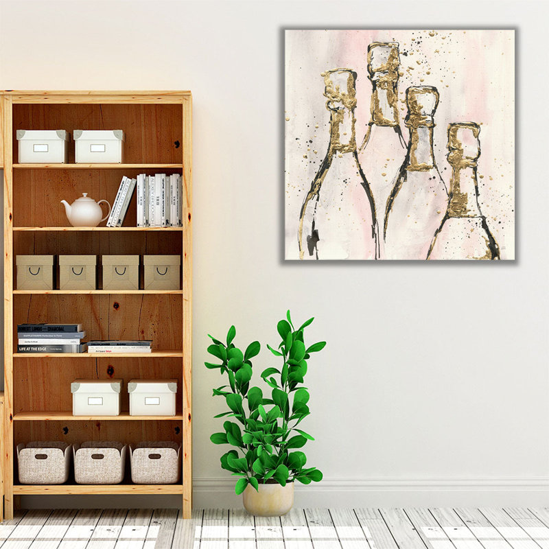 Champagne is Grand II - reproduction d'art sur toile, H 30 po x l 30 po