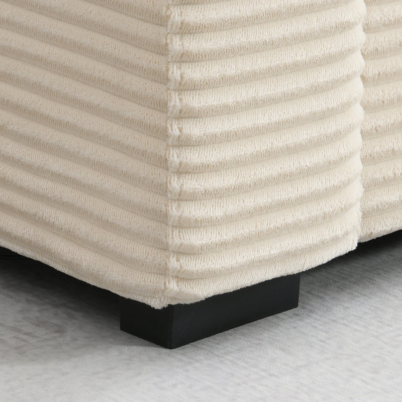 Storage Sectionals 104 Inch Corduroy Modern L Shaped Sofa For Home